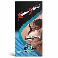 Kamasutra Ribbed Condoms, 12 Count