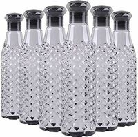 Pack of 6 black water bottle pack of 6 1000 ml Bottle Plastic