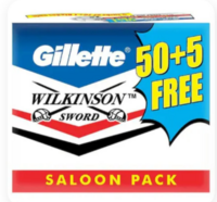 Gillette Blades (Pack of 50 + 5) @ Rs.56