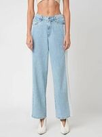 KRAUS JEANS Women's Cotton Wide Leg Fit High-Rise Full Length Jeans (LFB-513)