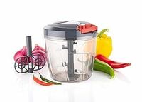 Apply 30% Coupon] Clazkit Plastic Kitchen Dori Handy Vegetable and Fruit Manual Onion Dry Fruit Salad Maker Vegetable Quick String Chopper Machine, Cutter - 6 Stainless Steel Blades, 900ml/ 1000ml, (Color May Vary)