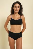 Van Heusen Women Pure Black Solid Seamless Cups Non Padded Cami Bra |32C