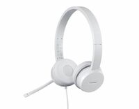Lenovo 110 Wired On Ear Headphones with Mic (White)