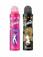 SpinZ New Exotic & Black Magic Aerosol Perfumed Deo For Women, Long Lasting Freshness,200Ml X 2 (Pack Of 2)
