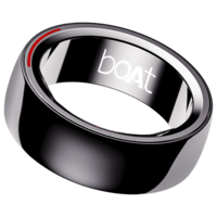 boAt Gen 1 Smart Ring with Activity Tracker (Size 7, 5ATM Water Resistant, Charcoal Black)