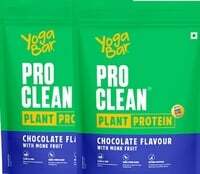Yogabar plant protein pro clean chocolate flavour with monk fruit 1kg(500gm each) account specific -CRED