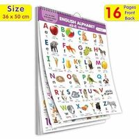 ENGLISH-HINDI Chart For Kids (16 Charts ) 36 x 50 cm - Children Spiral Wall Picture Chart