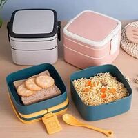 Keep Foods Separated Food Storage Containers, Food-Safe Materials 2 Containers Lunch Box (1000 ml)
