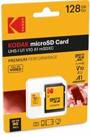 KODAK 128GB Class 10 UHS-I U1 MicroSDXC Card with Adapter 10x Write Speed