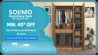 Solimo Furniture Fest - Min 40% + Upto 20% Discount (PNB, Axis, Federal, Fi &More) [26th Aug - 10th Sept]