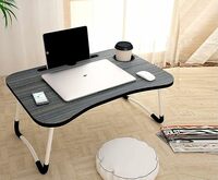  Foldable Wooden Mini Laptop Table for Bed