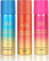FRENCH ESSENCE Luxury Combo Pack Enchante,Aura & Bloom (50ml Each) Long Lasting Fragrance Deo Deodorant Spray  -  For Women (150 ml, Pack of 3)