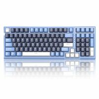 MageGee Gasket Mechanical Keyboard,Sky98 Wired Gaming Keyboard Backlit Ultra-Slim USB Keyboards with Blue Whale Switches 98 Keys for PC Windows Computer Laptop(Prussian Blue)