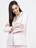 Buy Tokyo Talkies Women Pink & Green Striped Sleep Shirt - Lounge Tshirts for Women 14697918 | Myntra
