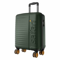 Safari Cabin Insignia 8 Wheels 55cm Size Trolley Bag, TSA Lock, Hard Case Polycarbonate, 360º Wheeling Carry-on Luggage, Travel Bag, Suitcase for Travel, Trolley Bags for Travel, Deep Forrest