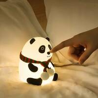 JESAL CUTE Panda Night Light for Kids,Nursery 7-Color Changing Lamp - 18 inch (White)