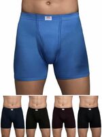 LUX PARKER Men's Cotton Modern Solid Trunks (Pack of 5)