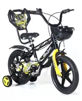 Fab N Funky Kids Bicycle With Storage Basket &  Bell - Black