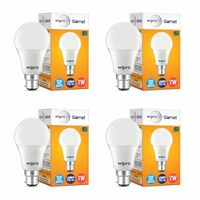 wipro Garnet 7W LED Bulb for Home & Office |Cool Day White (6500K) | B22 Base|220 degree Light coverage |4Kv Surge Protection |400V High Voltage Protection |Energy Efficient | Pack of 4