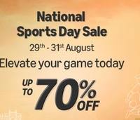 Amazon National Sports Day Sale Upto 70% Off + Bank Offers [29 Aug to 31 Aug]