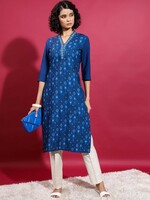  Ethnic Printed Straight Kurta 