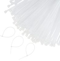 Grip Nylon Self Locking Cable Ties, Black (200 mm x 3.6 mm, 8 inch, Pack of 200) -