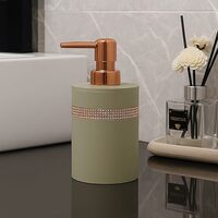 HUSH HUB Soap Dispenser for Wash Basin with Rose Gold Pump & Rhinestone Band