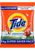 Tide Plus Detergent Washing Powder - 8kg Super Saver Pack | Jasmine & Rose Fragrance | Removes deep-seated Oil, Gravy, Tea Stains | World's No. 1 Detergent Brand