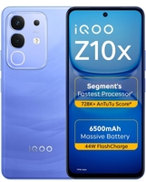 Limited-time deal: iQOO Z10x 5G (Ultramarine, 8GB RAM, 128GB Storage) 