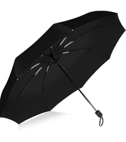 SHOPPOFOBIX Umbrella, Umbrellas for Women, Umberallas for Rain Big Size Men, Umbrellas for Wind and Rain, Windproof Umberallas Large for Man, Women, Kids, Girls, Boys -8 FIBERGLASS RIBS (Black)