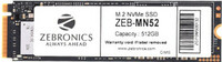 ZEBRONICS m.2 nvme 512 GB All in One PC's Black M.2 Internal Solid State Drive (SSD) (MN52 m.2 NVMe (2280) SSD with 512GB Capacity, 1900MB/s Read, 1100MB/s Write)  (Interface: M.2, Form Factor: M.2)