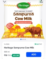 Heritage Sampurna Cow Milk