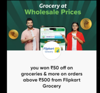 Cred x Flipkart - Get ₹50 off on ₹500 on Groceries Shopping