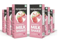 Fresh Epigamia Strawberry Milkshake, 180ml (Pack of 6) [location specific]