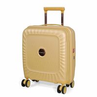 ROMEING Sicily 18 inch, Polypropylene Luggage, Hard Sided, (Yellow 48 cms) Extra Small Cabin Trolley Bag | 8 Spinner Smooth Wheels | TSA Lock | Unbreakable | Men & Women & Kids Laptop