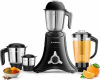 Longway Orion 900 Watt Juicer Mixer Grinder with 4 Jars for Grinding, Mixing, Juicing with Powerful Motor (Black, 4 Jars)