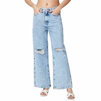 Spykar High Rise Wide-Leg Blue Jeans