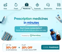 Swiggy Instamart - Flat 20% off upto 400 on order above 399 on medicines