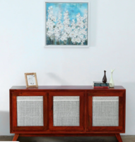 Annecy Solid Wood  Sideboard In Scratch Resistant Honey Oak Finish