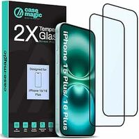Case-Magic 2-Pack Tempered Glass Screen Protector for iPhone 15/16 Plus – 9H, Ultra Clear, Scratch Resistant At Just Rs.249