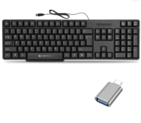 ZEBRONICS K20 Keyboard, C-OTG (Set - 2) Combo Set  (Multicolor)