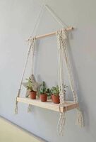 Wall Hanging Shelf Wood Floating (White)