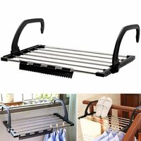 PERDANT Foldable Cloth Drying Rack Towels Clothes Laundry Hangers 6 Rail