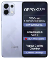 OPPO K13 5G with 7000mAh and 80W SUPERVOOC Charger In-The-Box (Icy Purple, 128 GB)  (8 GB RAM)