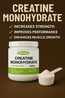 Creatine Monohydrate| 200g, 68 servings| Unflavoured| Pure Creatine