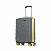 Aristocrat Cabin Comet Trolley Bag 56cm | Small | Hard Luggage| Smooth 8-Wheel Suitcase| Combination Lock with Sturdy Zipper | Full Fabric Convipack | 3-Year International Warranty (Grey)