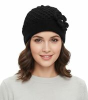 Women's Winter Woolen Skull Regular Fit Cap m2 (Pack of 1)