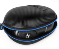 Gizga Essentials Nylon Zipper Headphone Case For Universal  (Black, Blue) At Just Rs.742