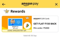 Amazon pay gift card offer flat 150 off