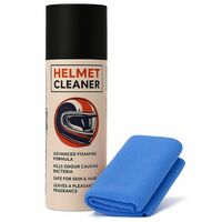 ShineXPro Helmet Cleaner & Microfiber Cloth, Anti-Bacterial Foaming Helmet Cleaning Spray, Safe for Hair & Skin - Helmet Interior Cleaner Removes Bad Odor, Helps Deep Clean with Inner Foam Formulation

